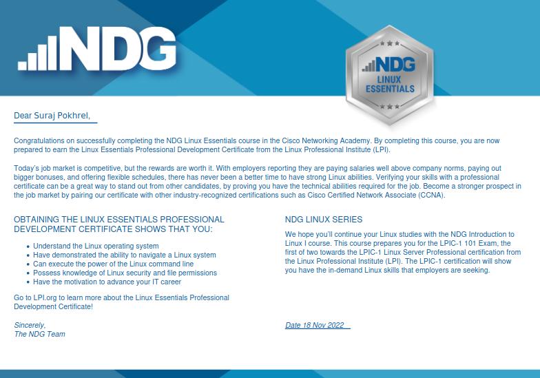 NDG Linux Essentials